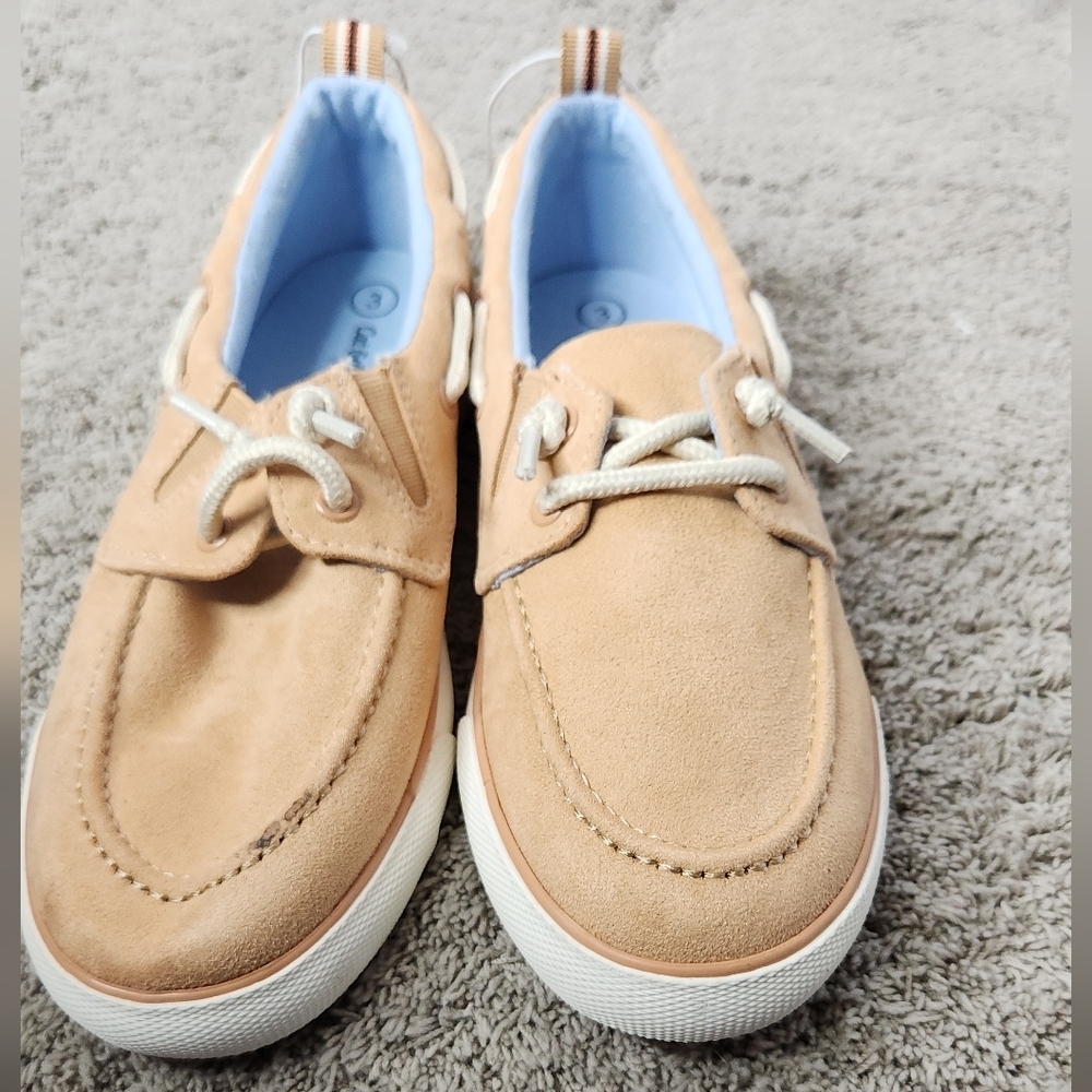 Kids' Reece Boat Shoes - Cat & Jack Tan 3